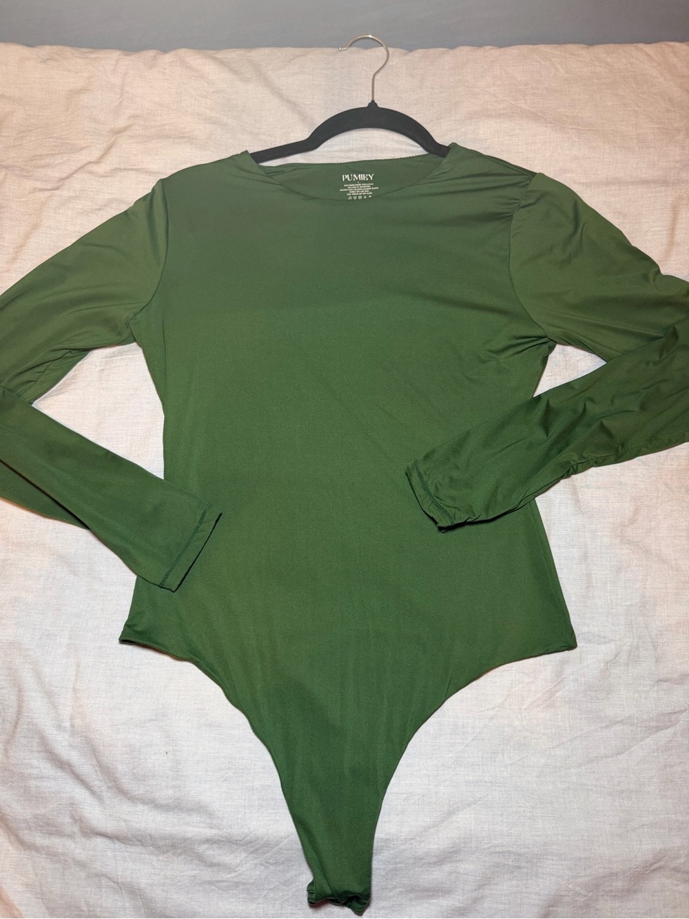 Olive Green Long-Sleeve Bodysuit